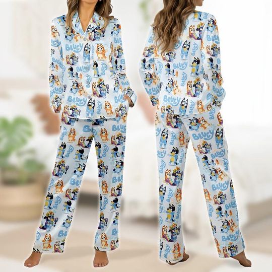 BlueyDad Family Pajamas Set, BlueyDad Family Sleepwear, BlueyDad Pajamas Set, Funny Holiday Loungewear