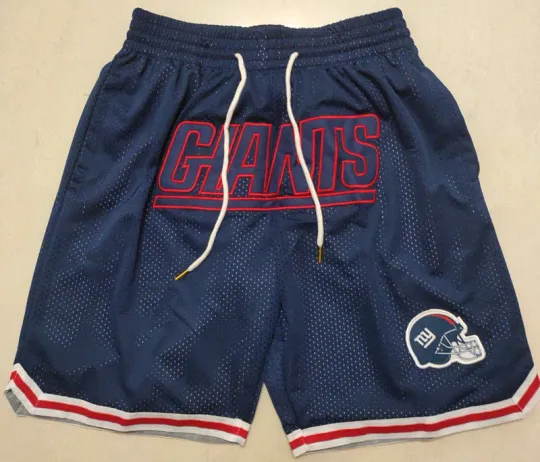 Discover Hip Pockets stitched football Basketball Shorts Size:S-3XL for New York Football
