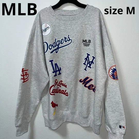 Discover MLB Multi-Pattern Crew Neck Sweatshirt Size M Oversized Unused with Tags