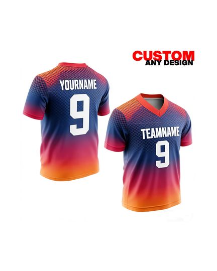 Discover Custom Football Jersey Personalized Team Name and Number Printed Game Day Uniform for Men Women Kids Football Fan Birthday Team Gift Design