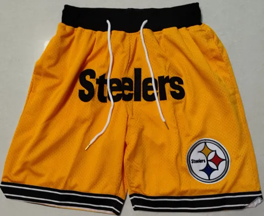 Discover Hip stitched Pants basketball football shorts Size:S-3XL for Pittsburgh Football