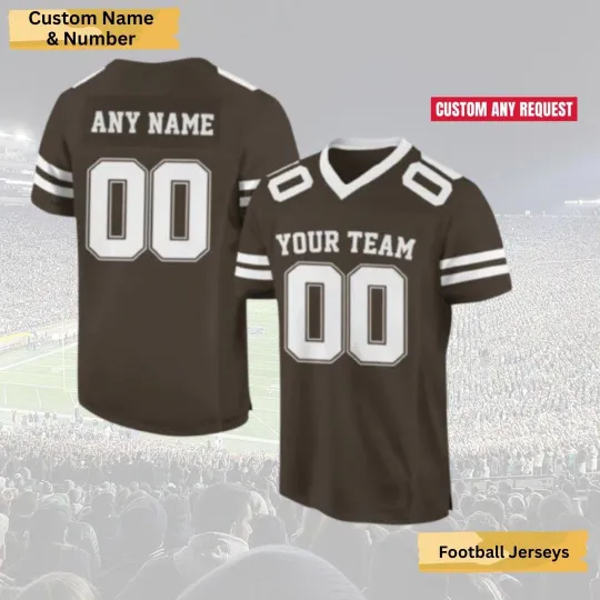 Discover Custom Football Jersey, Personalized Name & Number, Team & Couple Fan Shirt