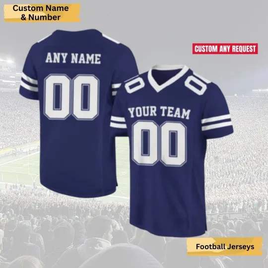 Discover Custom Football Jersey, Personalized Name & Number, Pink For Fan