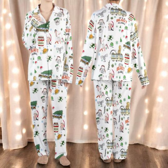Discover Christmas Vacation Pajama Set: Funny Holiday Movie Sleepwear
