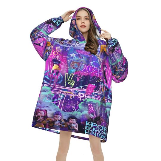 Kpop Demon Hunters Oversized Blanket Hoodie