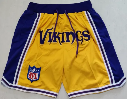 Discover Hip stitched Pants basketball football for Minnesota Vikings shorts Size :S-3XL