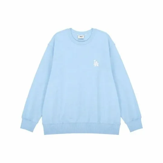 Discover MLB Crewneck Letter Print Sweatshirt Unisex Light Blue