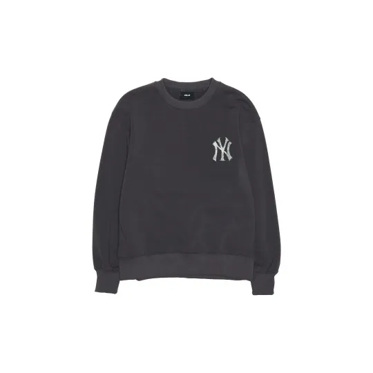 Discover MLB Fashion Crewneck Pullover Long-Sleeve Retro Sweatshirt Unisex Gray