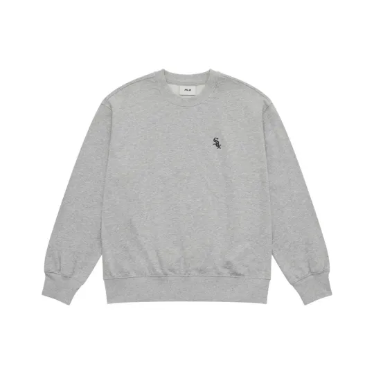 Loose Solid Color  Letter Pullover Sweatshirt Unisex Gray