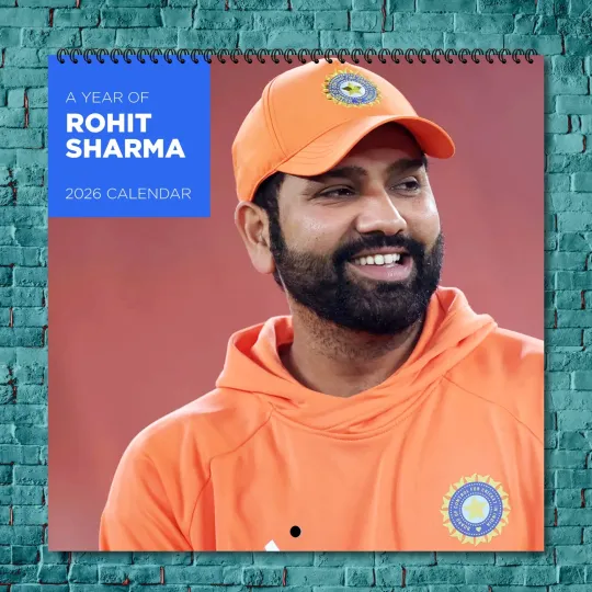 Discover Rohit Sharma 2026 Wall Calendar, 12-Month Celebrity Photo Calendar