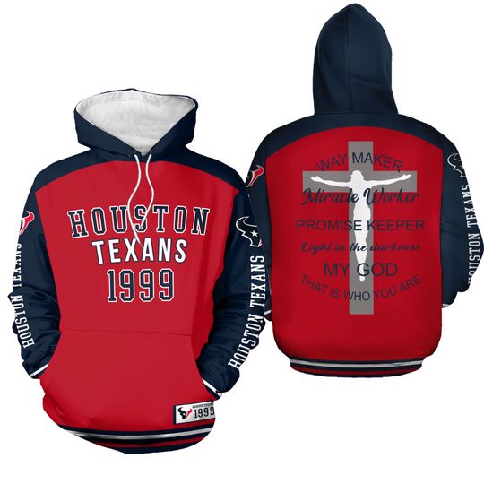 Houston football Hoodie 3D, Texans 1999 Football Hoodie 3D