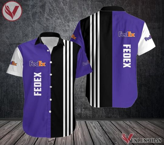 Fedex Postal Worker Hawaiian Shirt, Gift for Mailman Grandpa, Summer Button Up