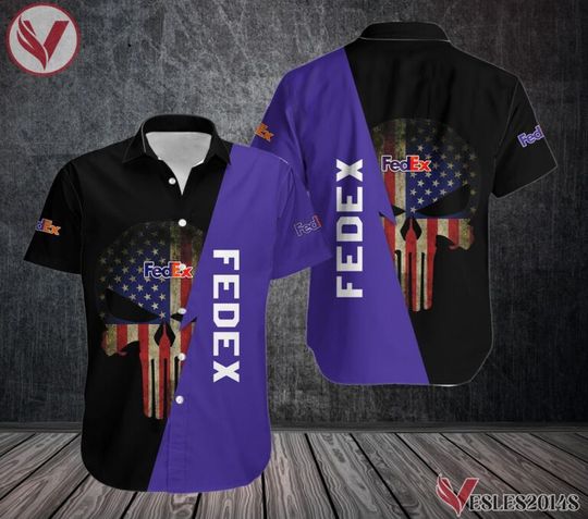 Fedex Mail Delivery Tropical Shirt, Postal Service Gift Idea, Hawaiian Vacation Wear