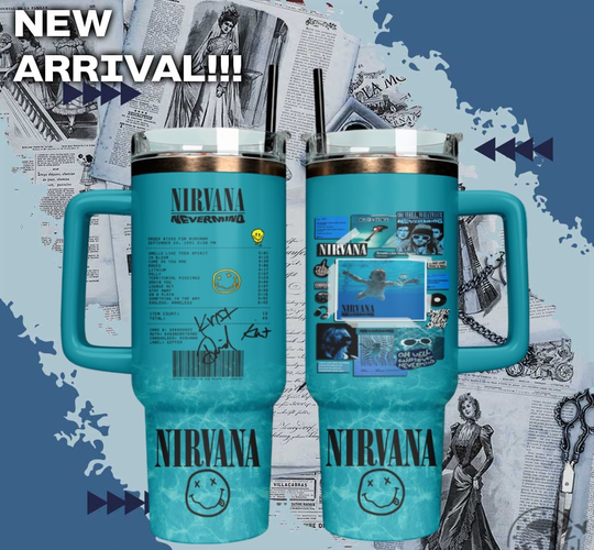 Music Nirvana Band Cup Tumbler With Handle