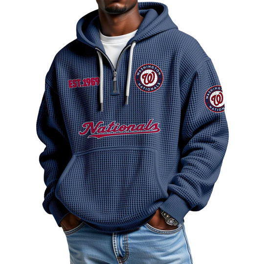 Discover Nationals EST 1969 Waffle Quarter Zip Hoodie