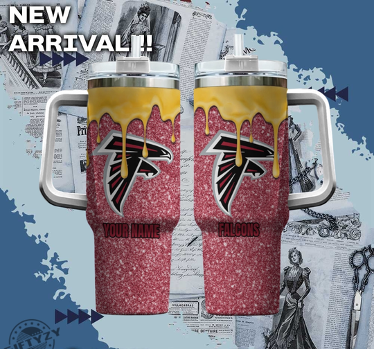 football Atlanta Falcons America Football Custom Name Tumbler