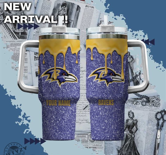 football Baltimore Ravens America Football Custom Name Tumbler