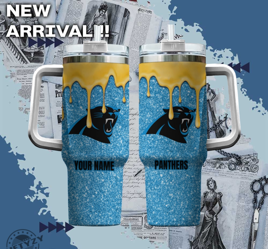 football Carolina Panthers America Football Custom Name Tumbler