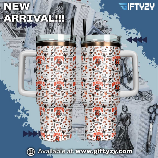 football Cincinnati Bengals V2 Cup Tumbler With Handle