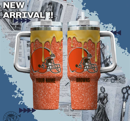 football Cleveland Browns America Football Custom Name Tumbler