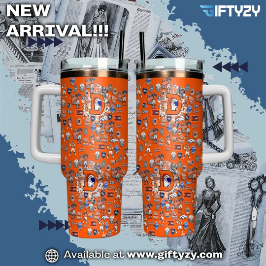 football Denver Broncos Cup Tumbler With Handle