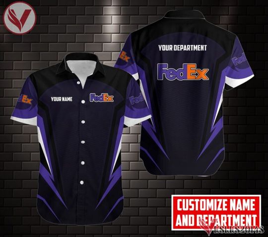 Personalized Fedex Name & Department Hawaiian All Over Print Shirt, Summer Aloha For Men Women