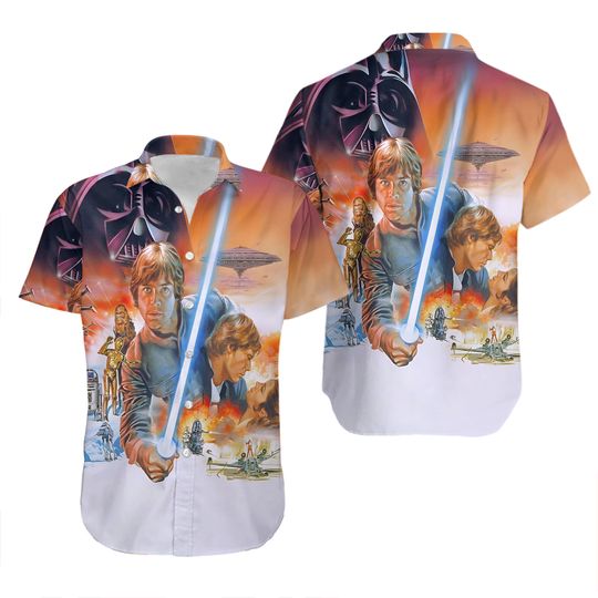 Star Wars The Empire Strikes Back Mens Button Down Shirt