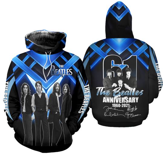 The Beatles 61th Anniversary hoodie 3d, all printed color hoodie 3d,, hot hot