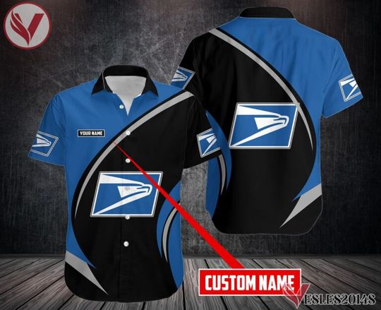 Postal Delivery Hawaiian Shirt, Gift for Mail Carrier Husband, Summer Wear