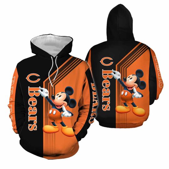 Chicago Bears Mickey Mouse 3D full all over print shirt hoodie