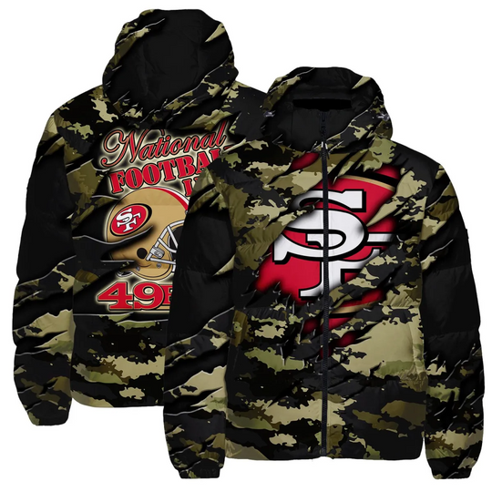 San Francisco 49ers Hooded Puffer Jacket