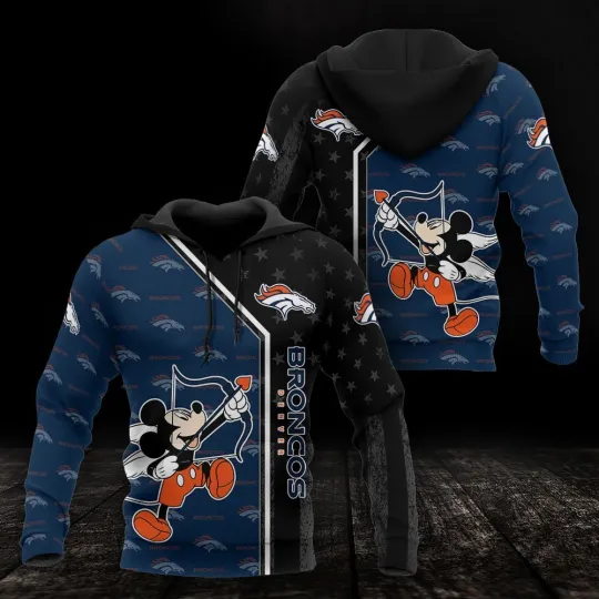 Discover Denver Football Team Broncoss 3D Hoodie