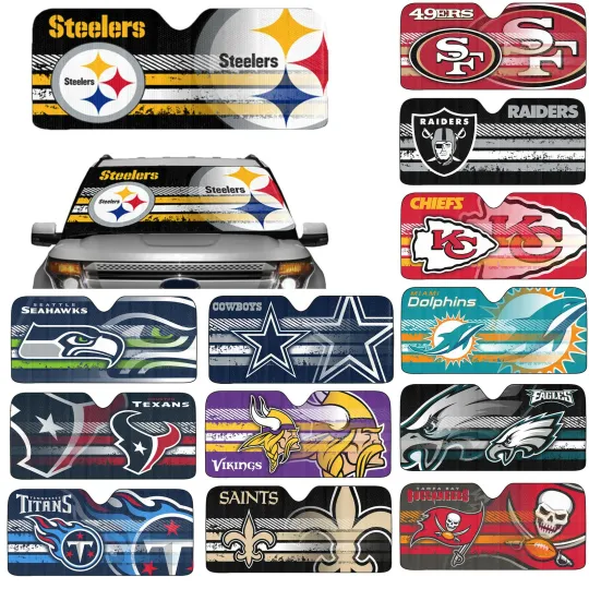 Discover football 32 Teams Car Truck Suv Accordion Folding Front Window Windshield  Sun Shade