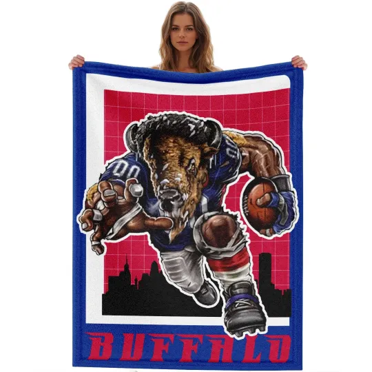 Discover Buffalo Football Team Mascot Blankets for Football Fans Soft Blankets