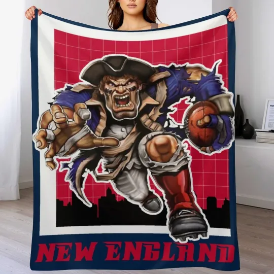 Discover Football Blanket Printed Mascot Fleece Blankets Gift for Football Fans
