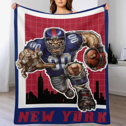 Discover Football Fleece Fleece Blanket Sports Theme New York  Blankets for Sofa Bed Couch