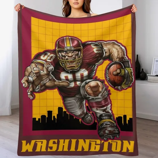 Discover Football Fleece Blanket Washington Mascot Fleece Blankets Best Gifts for Fans