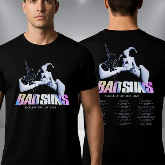 Discover Bad Suns Accelera Tour USA 2026 Schedule Tour Dates T-Shirt