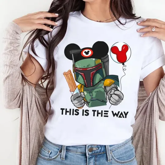 Discover Cute Disney Star Wars Mandalorian Mickey Ear T-Shirt for Men, Women
