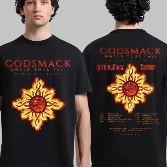 Discover Godsmack World Tour 2026 T-shirt