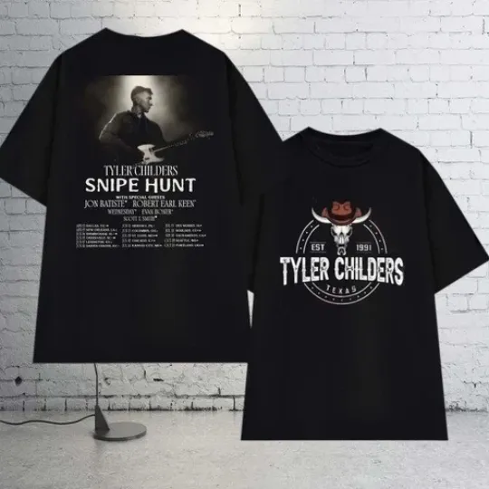 New Mens Shirt, Tyler Childers Snipe Hunt 2026 Tour Shirt