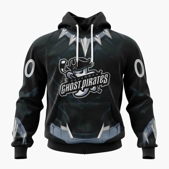 Personalized Savannah Ghost Pirates Hoodie Special Black Panther