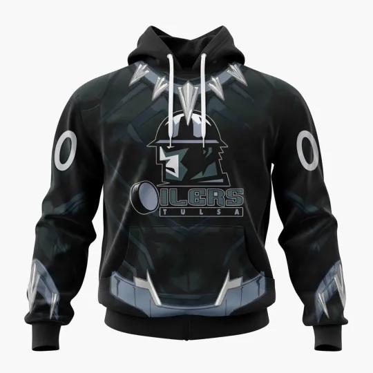 Personalized Tulsa Oilers Hoodie Special Black Panther Design