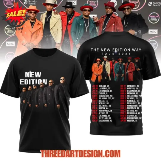 The New Edition Way Tour 2026 3D T-Shirt