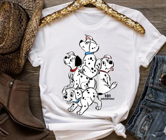 Discover Disney 101 Dalmatians Group White T-Shirt #1