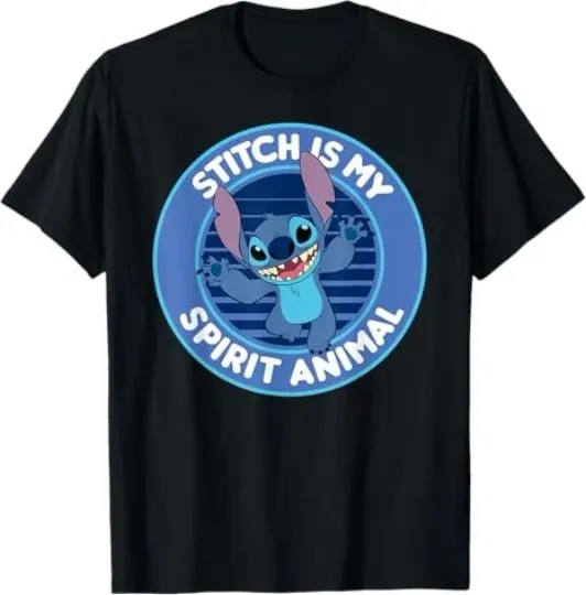 Discover Disney Lilo & Stitch - Spirit Animal Black T-Shirt