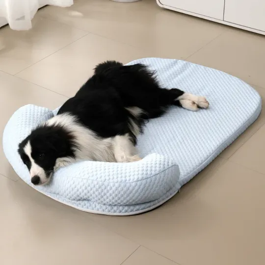 Discover Removeable Summer Dog Bed Ice Silk Cooling Pet Mat Foam Sleeping Sofa Puppy Kennel Summer Cooling Fabric Dog Cat Bed Pet Cushion