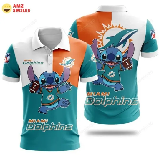Discover Miami Football Team Dolphinss Polo Shirt
