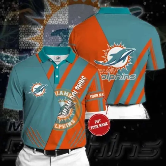 Discover Personalized Miami Football Team Dolphinss Polo Shirt