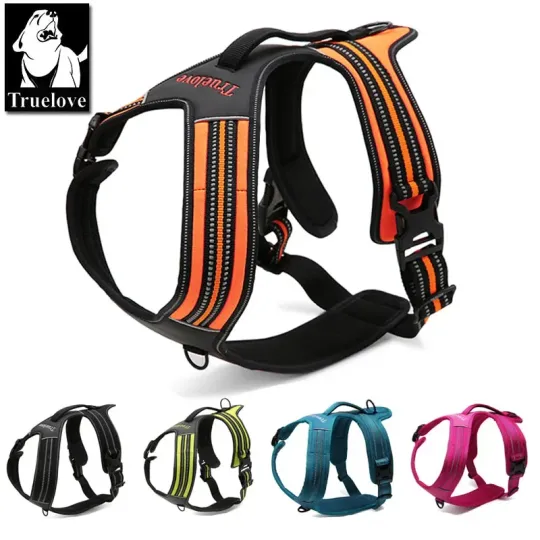 Discover Truelove Sport Nylon Reflective No Pull Dog Harness Outdoor Adventure Pet Vest with Handle xs to xl 5 colors in stock factory